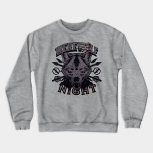 wolf at night Crewneck Sweatshirt